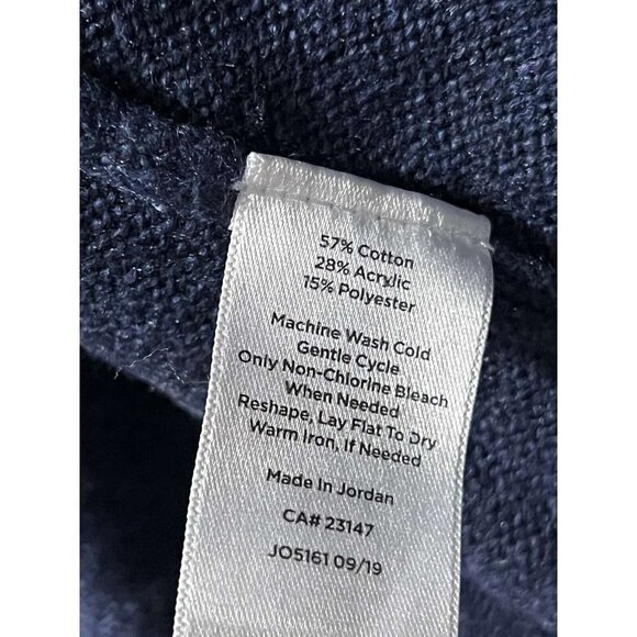 Talbots Petite Blue Cotton Blend  Open Front Knit Cardigan Sweater Petite 2X - Picture 7 of 9